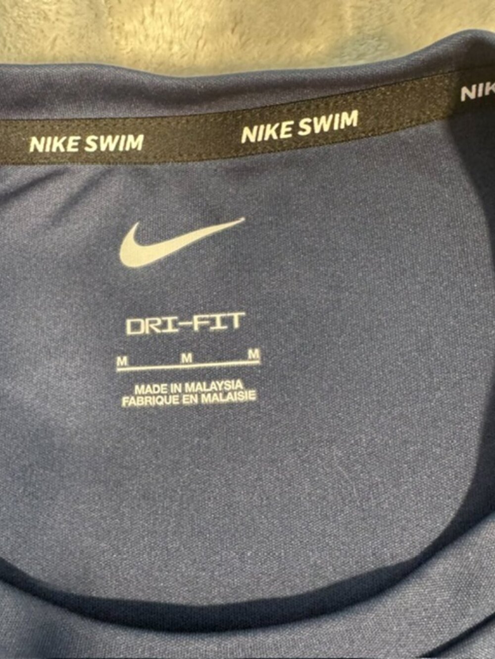 Nike Swim Men's Navy Dri-FIT UPF 40+ Sleeveless Rash Guard M - Picture 6 of 9